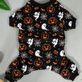 Halloween Pet Costume Pajamas Pumpkin Four-Legged Outfit Dog Clothes Halloween Clothes for Cats