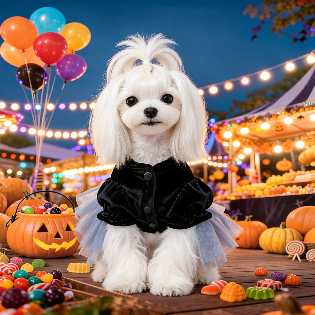 Pet Dog Cat Clothing Halloween Phantom Wedding Dress Princess Dress for Small Dogs