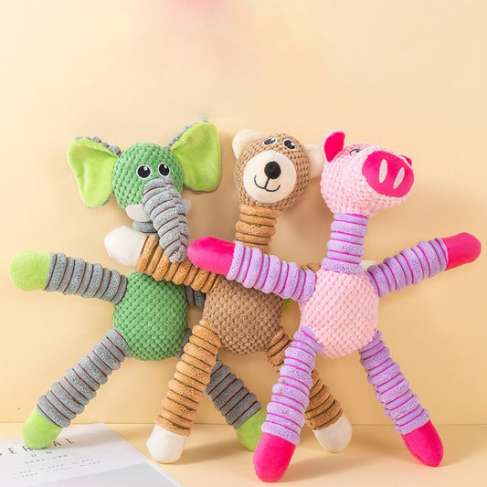 Large Letter Toy Elephant Bear Pig Animal Sound Toys for Pets