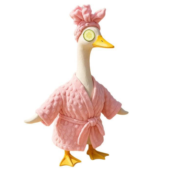 Porch Goose Costume Holiday Robe Outdoor Funny Goose Decoration Costume Prop Set