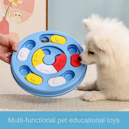 Interactive Slow Feeder Dog Bowl - Puzzle Toy for Pets