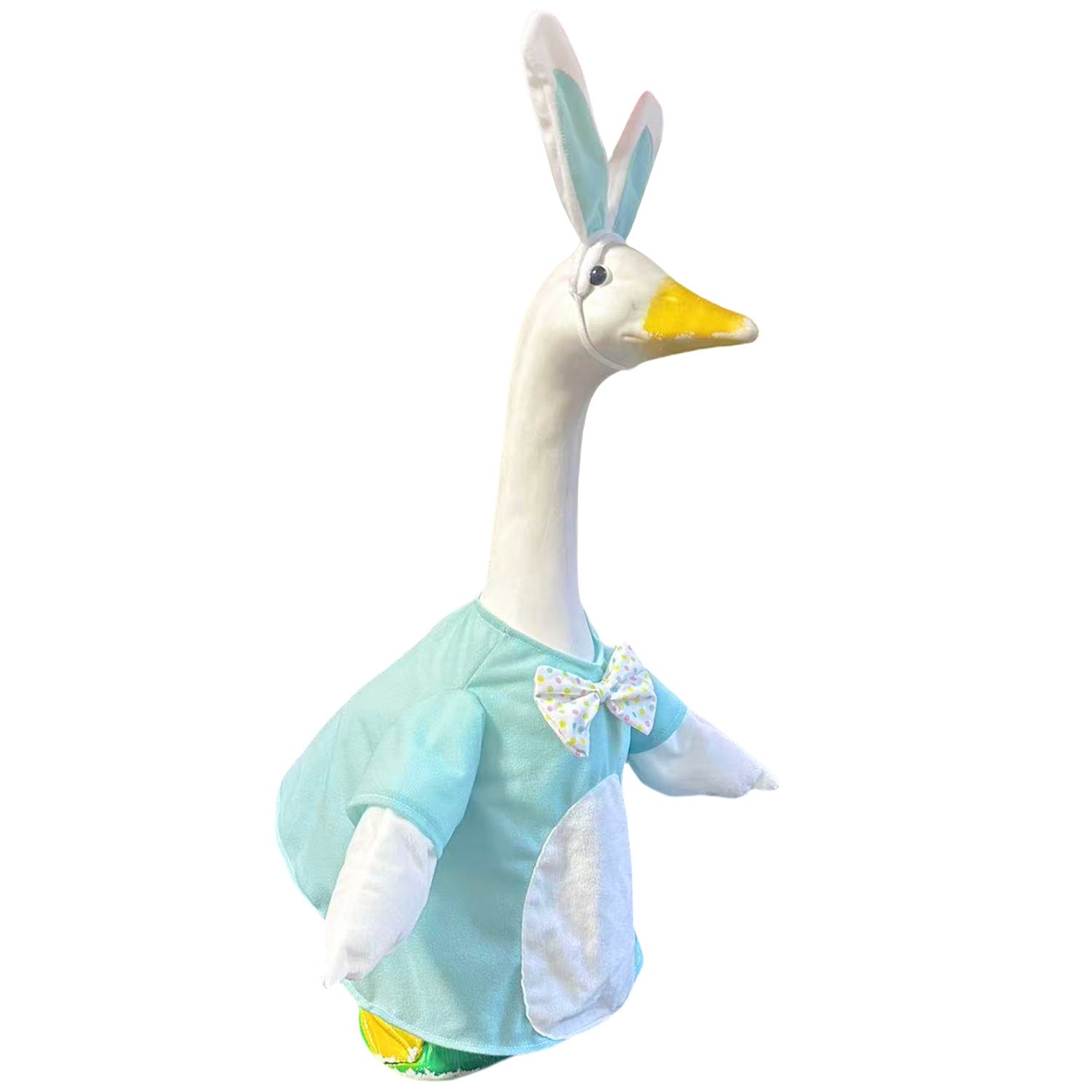 PorchGooseCostume Cute Easter Bunny Ear Goose Costume Outdoor Yard Decorative Dress for Geese