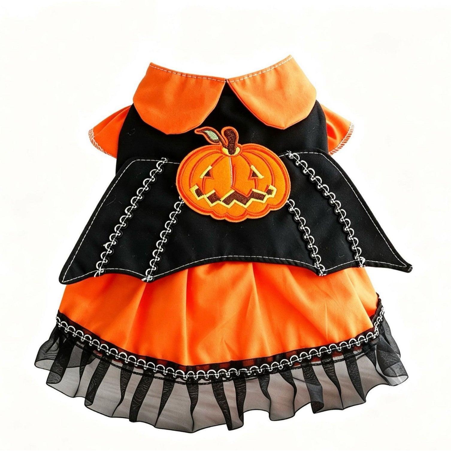 Halloween Pumpkin Dress for Dogs and Cats, Spring and Autumn Pet Costume, Small Dog Party Outfit