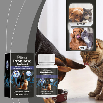Cats And Dogs General Compound Probiotic Tablets, Pets Absorb Nutrition Supplement Tablets Dog And Cat Nutrition